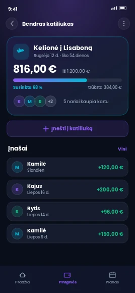Kroku bendras katiliukas kelionei į Lisaboną su progresu ir kiekvieno nario įnašais